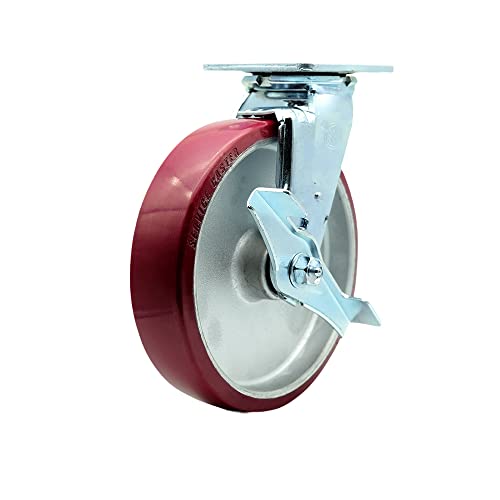 Swivel - Top Lock Brake - Maroon