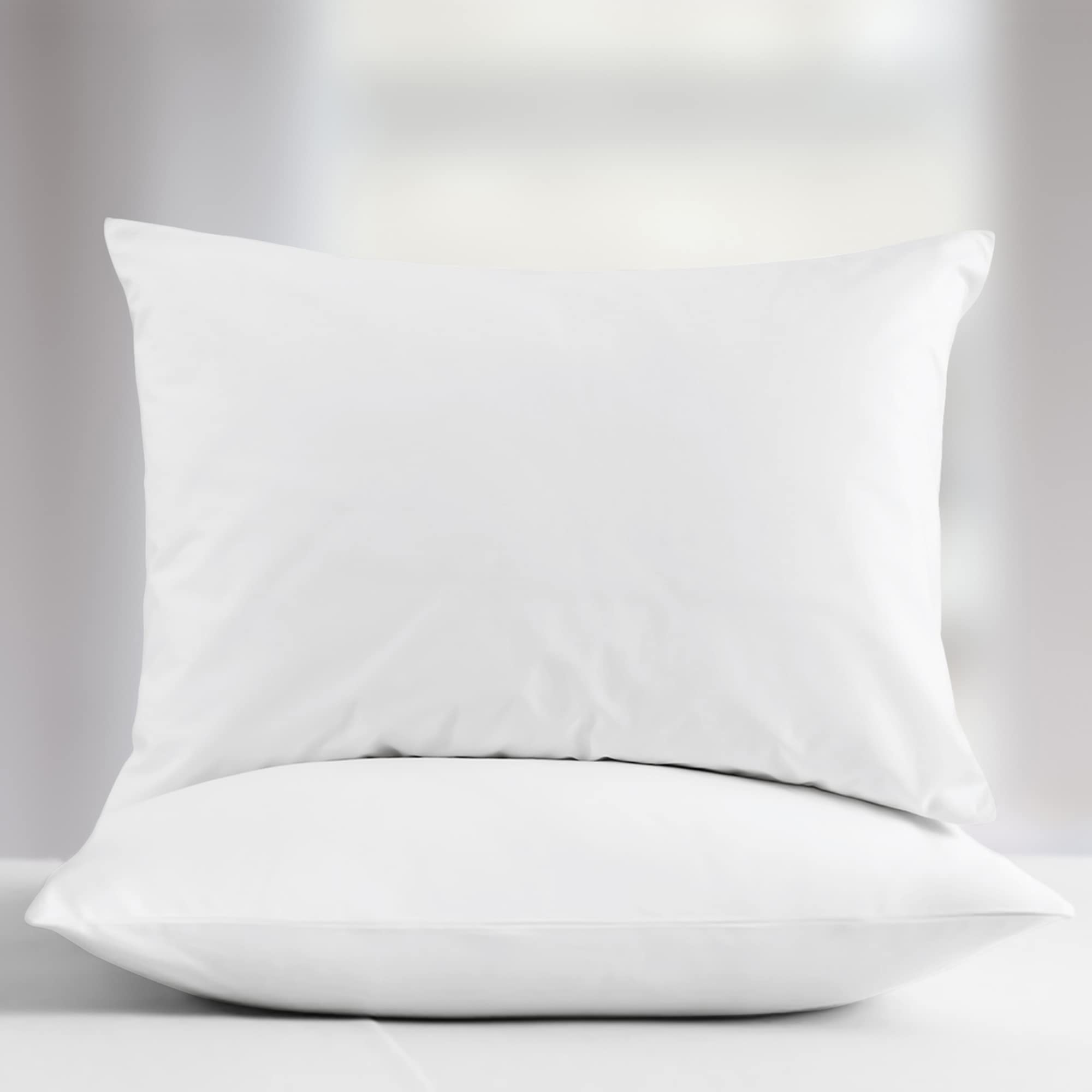 Luxury 1000 Thread Count Egyptian Cotton Pillowcases Set of 2 - White Standard/Queen Size, Soft Sateen Weave Cooling Pillow Covers for Bedroom, Hotel & Guest Room