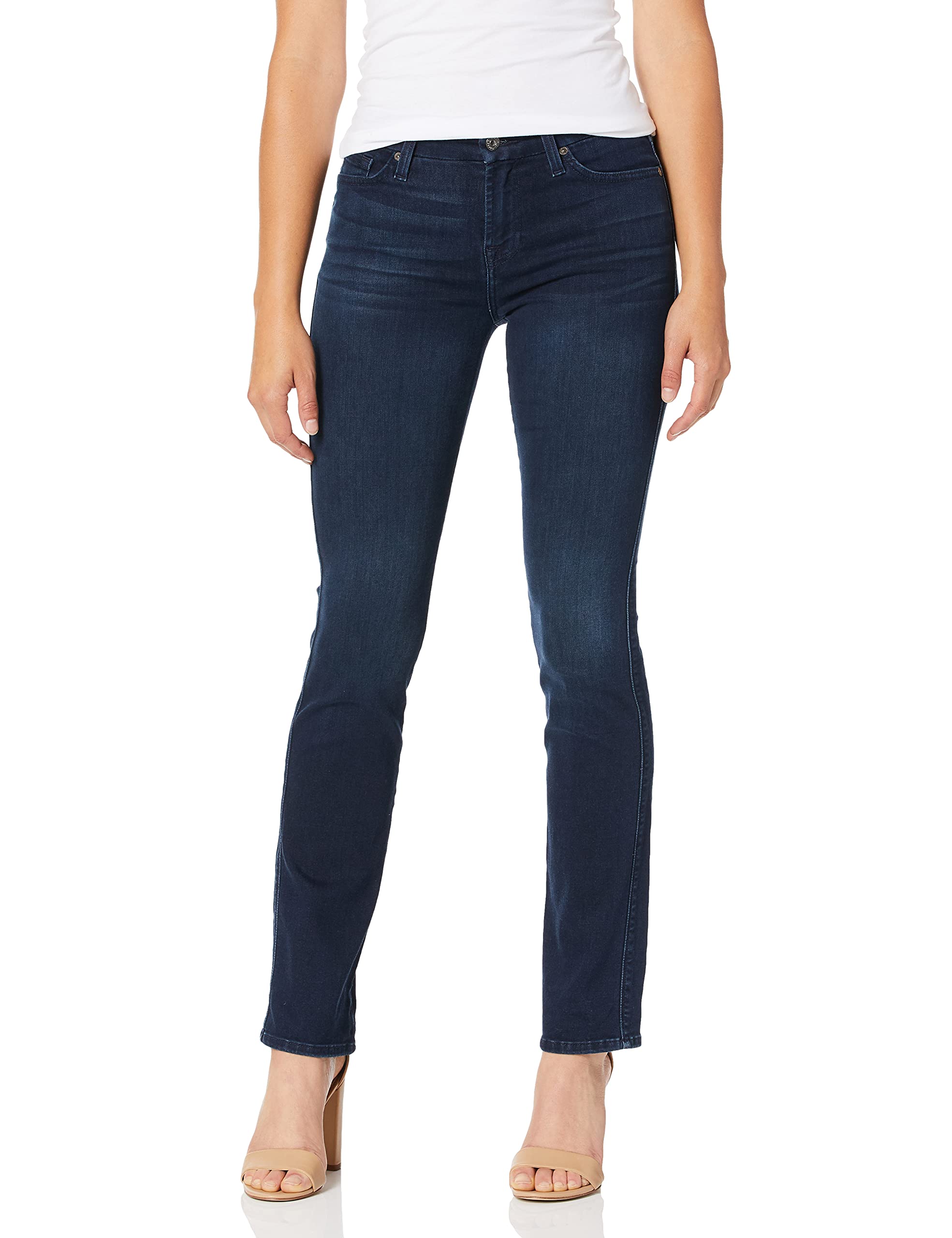 7 For All Mankind Women's Straight Leg Jeans - Premium Denim Pants for Casual & Work Wear | Comfortable Stretch Fit for Everyday Style