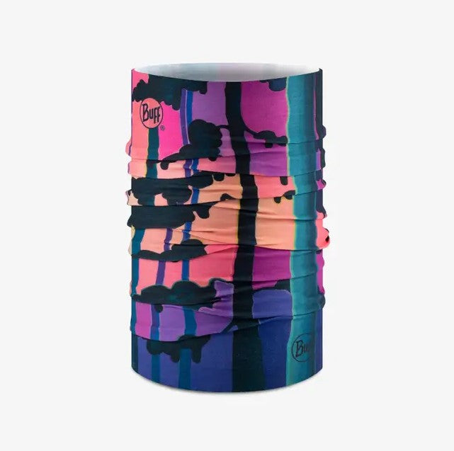 BUFF Original Multifunctional Headwear - Red Leaves Print for Hiking, Running, Cycling & Outdoor Activities