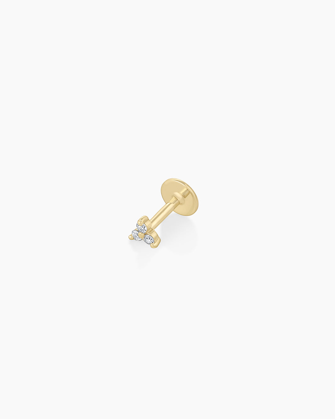 Diamond Bali Flat Back Single Stud Earrings for Women - Elegant & Hypoallergenic Jewelry for Everyday Wear, Parties & Special Occasions