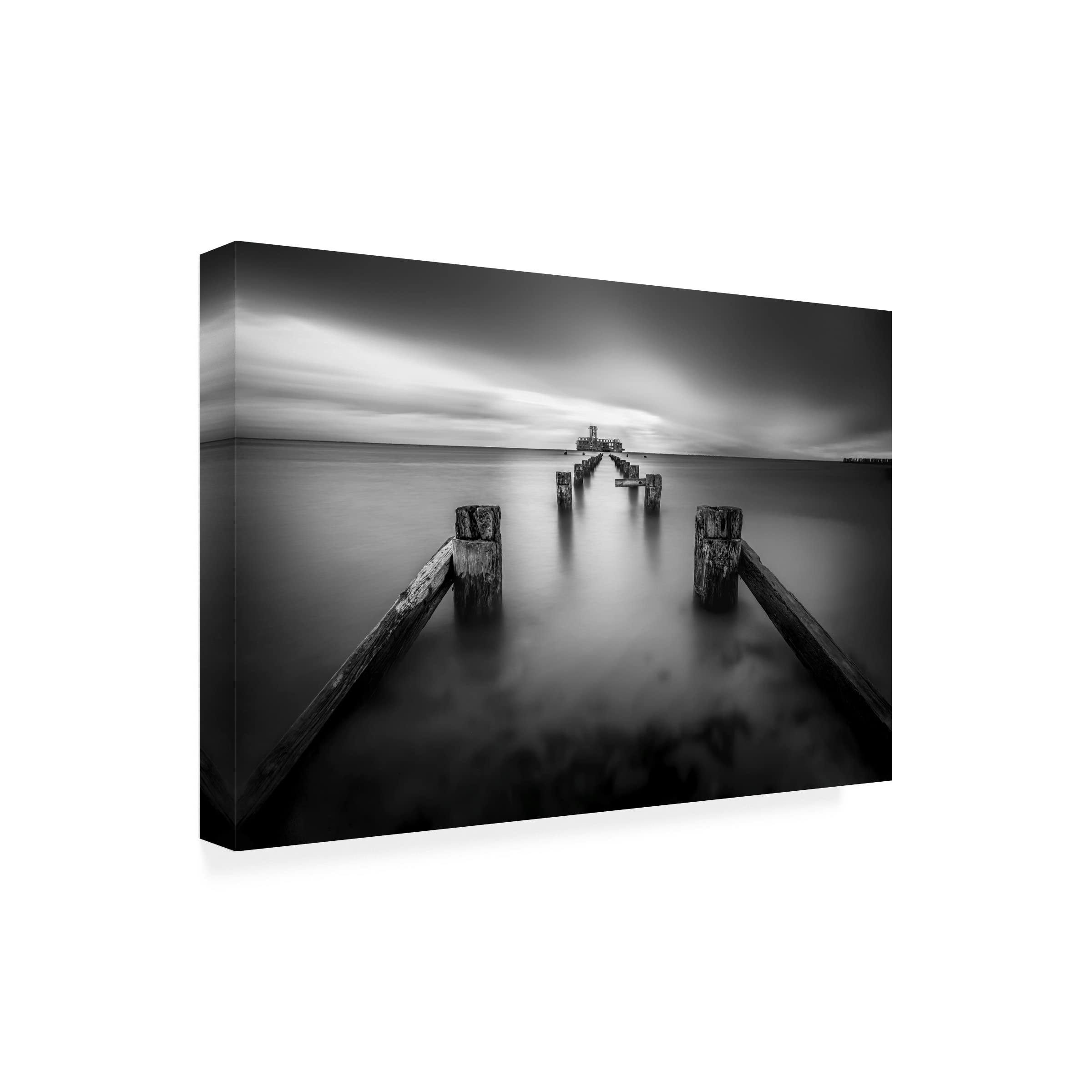 Trademark Fine Art 'Torpedownia' Canvas Wall Art Print by Marian Kuric - Modern Abstract Painting for Living Room, Bedroom & Office Decor