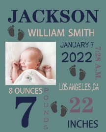 Baby Boy Custom Blanket
