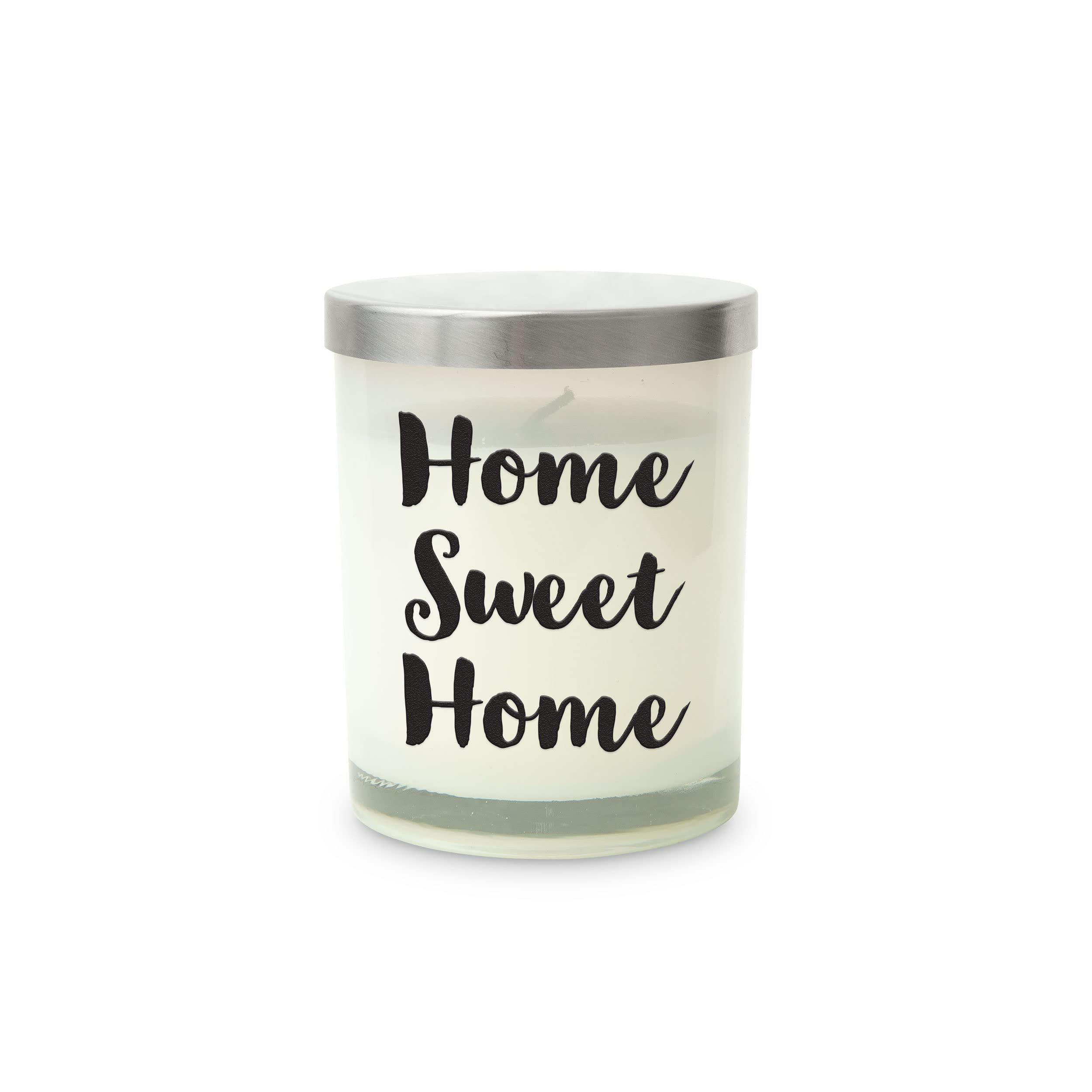 Weddingstar Custom 9oz Glass Jar Gift Candle with Lid - Unscented Home Sweet Home Decor for Weddings, Anniversaries & Romantic Home Ambiance