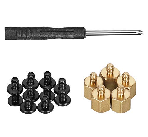 M.2 Mounting Kit - 5 Sets M.2 Screws, Hex Nut Standoffs & Spacers with Screwdriver for NVMe SSDs - Perfect for PC Builds, Laptop Upgrades & Gaming Rigs