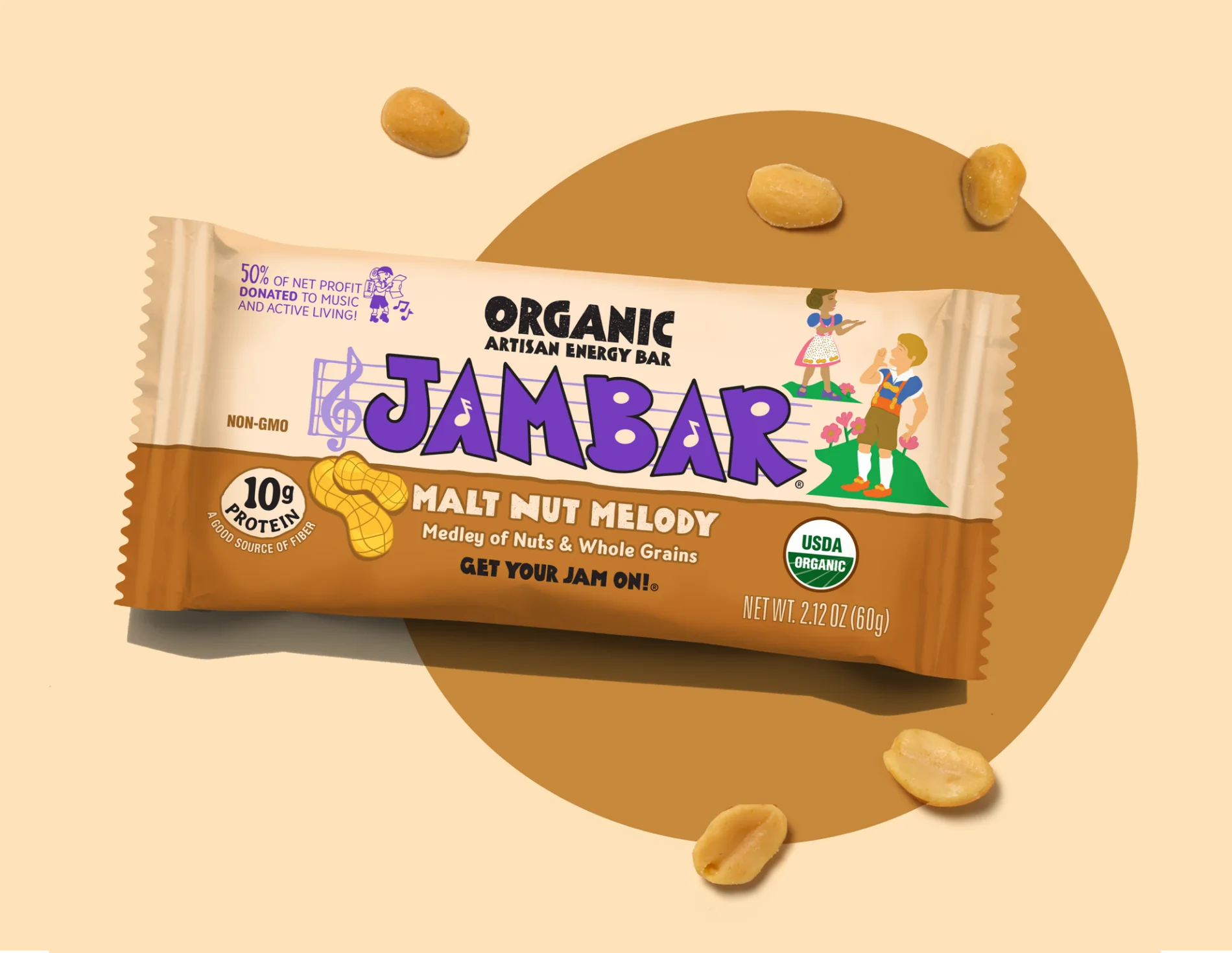 Organic JAMBAR Energy Bars - Healthy Snack for Hiking, Running & Workouts - Gluten-Free & Vegan Protein Bars for Active Lifestyles