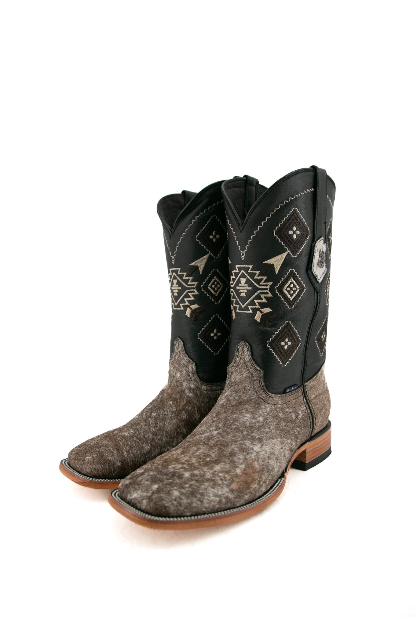 Premium Men's Genuine Cowhide Square Toe Cowboy Boots - Size 9.5 (Box CM34) - Western Style, Comfortable & Durable - Perfect for Rodeo, Country Music Festivals & Casual Wear