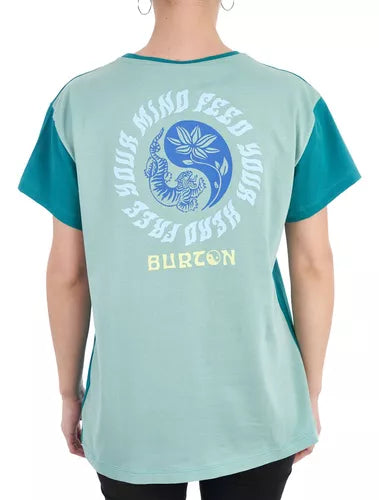 Burton Women's Turquoise Closed Neck T-Shirt - Casual Wear, Everyday Comfort, Perfect for Work & Outings