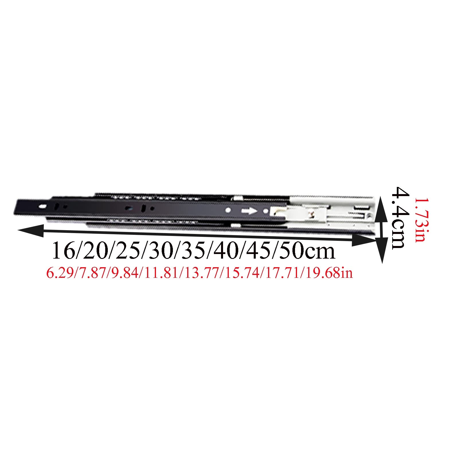 Heavy Duty Ball Bearing Drawer Slides - 100 Lbs Load Capacity, Fully Retractable Side-Mounted Drawer Runners (30cm/12 Inch Pair) - Perfect for Bookcases, Bedroom Furniture, Kitchen Cabinets & Office Storage Solutions