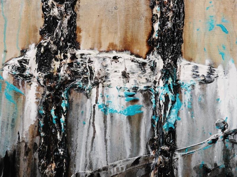 Jaded Beauty 160cm x 100cm Black Abstract Canvas Wall Art - Modern Home Decor for Living Room, Bedroom & Office