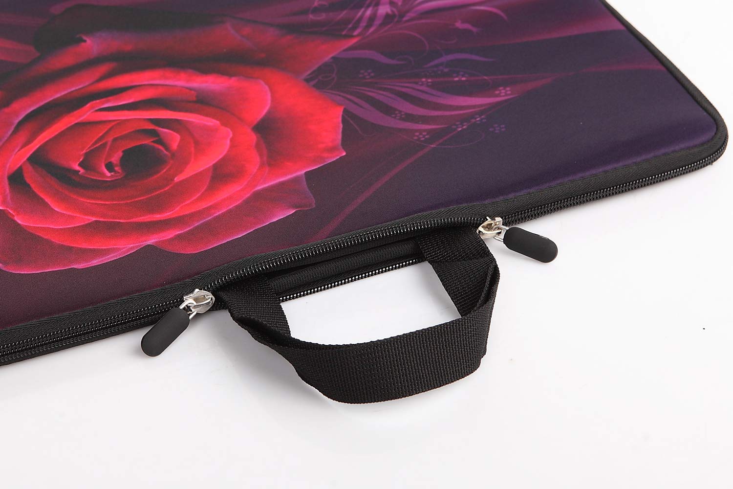 15-15.6 Inch Neoprene Laptop Sleeve Case with Handle - Compatible with MacBook Pro, MacBook Air, HP, Dell, Lenovo, ThinkPad, Asus, Acer - Rose Red - Perfect for Work, School & Travel Protection