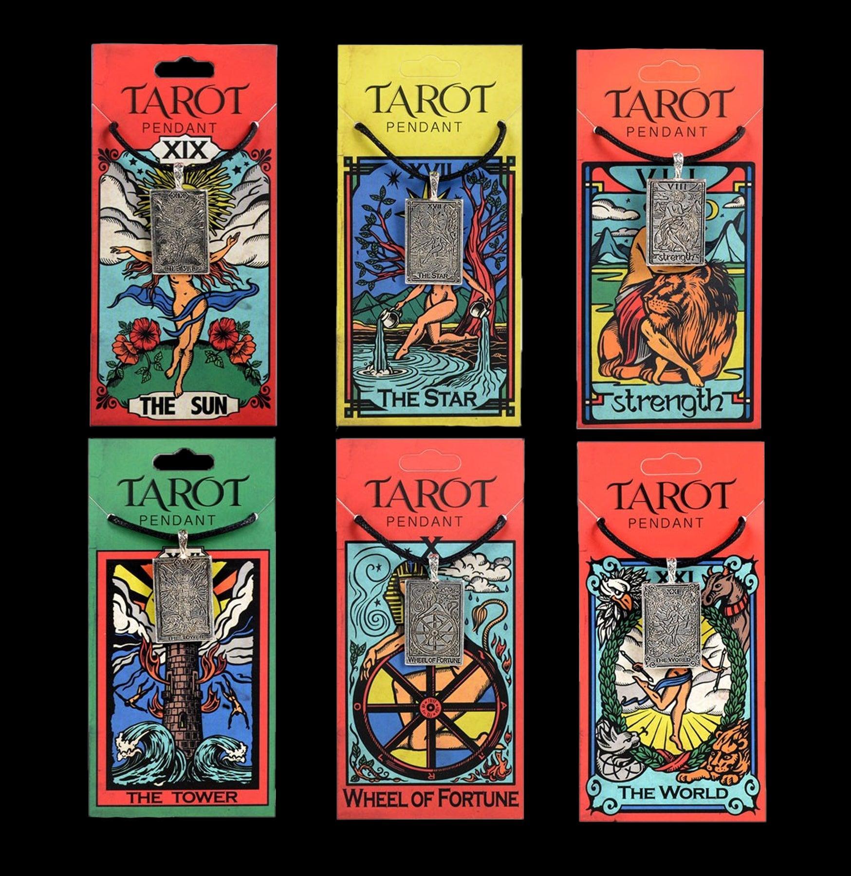 Tarot Card Necklace - Mystical Zodiac Pendant with Crystal Charm for Women | Perfect for Spiritual Healing, Meditation & Boho Fashion Accessories