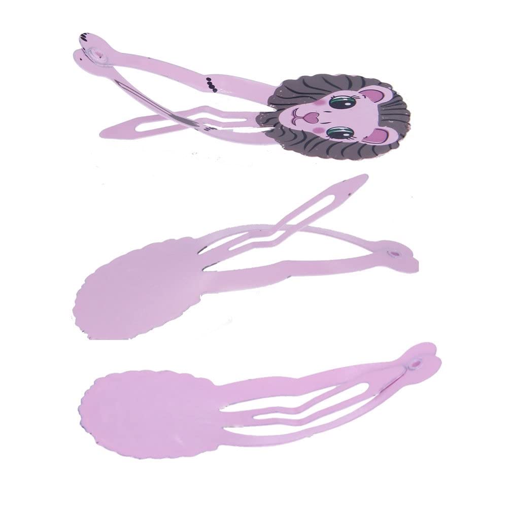 40 Pack Cute Cartoon Animal Snap Hair Clips for Girls - 20 Pairs 2 Inch Metal Barrettes Hairpins Accessories for Baby Toddlers Kids Teens with Fine or Thick Hair - Perfect for School, Parties & Daily Styling