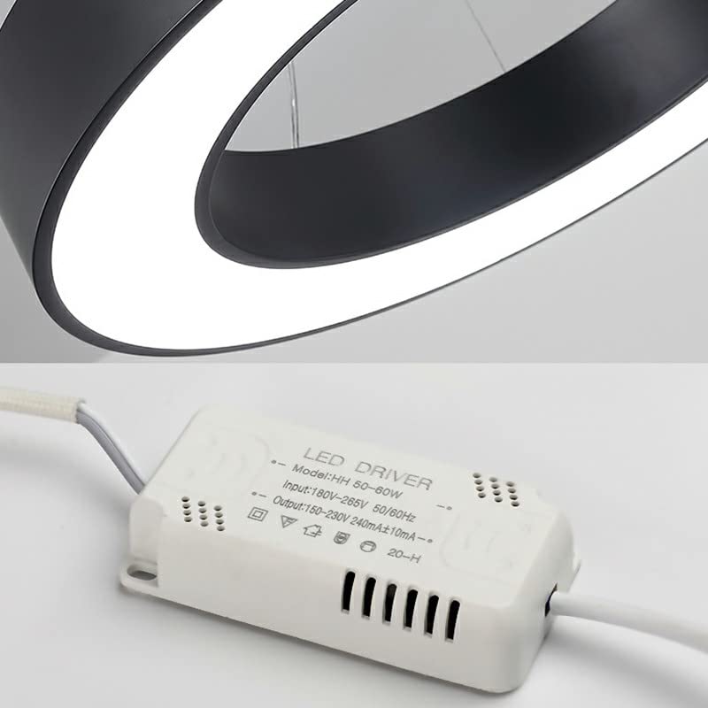 Modern White LED Acrylic Circle Pendant Light - 19.5 Inch Contemporary Ceiling Lamp for Dining Room, Kitchen Island & Bedroom Lighting