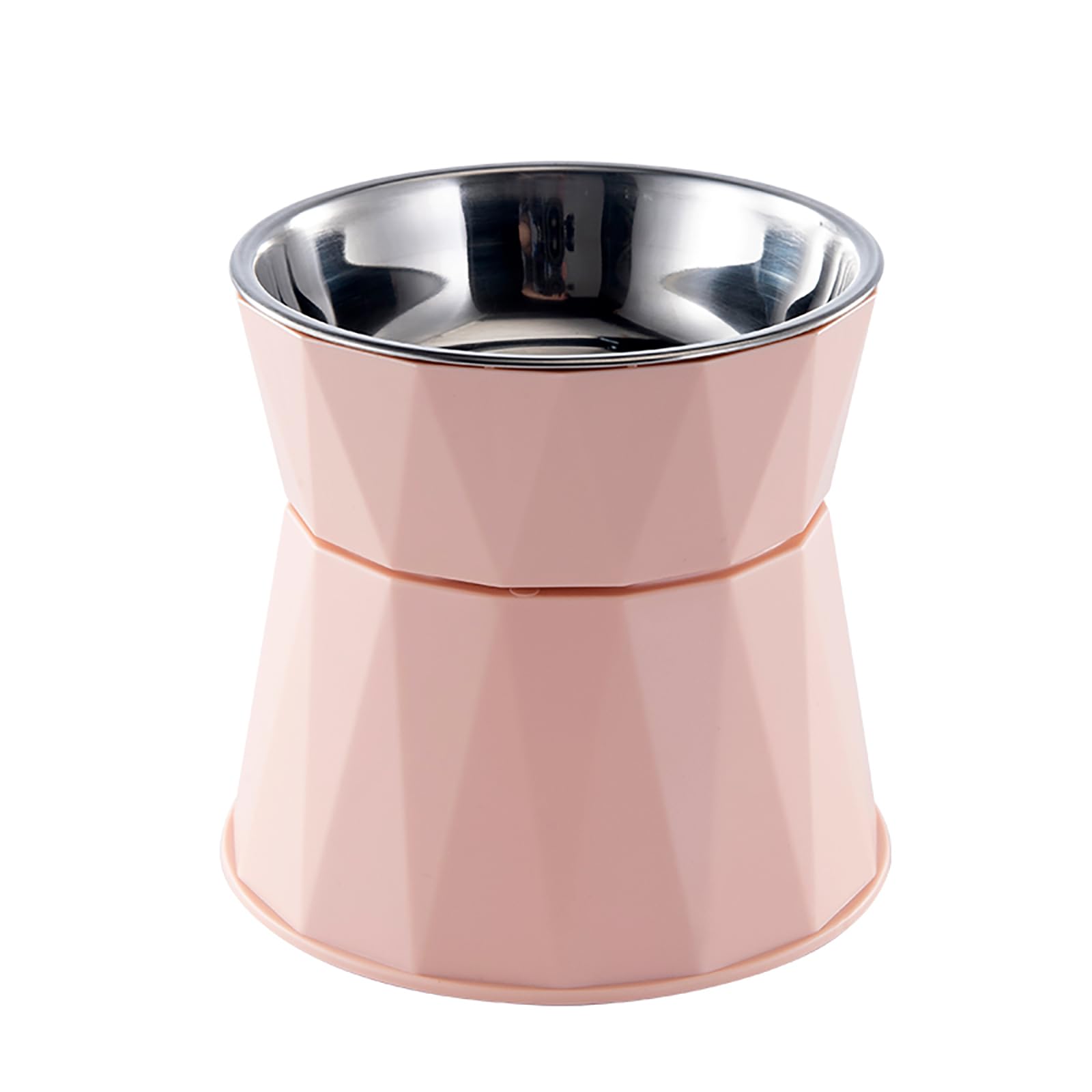 Raised Cat Bowls for Food and Water - 13oz Elevated Cat Dish with Whisker Relief, Digestion Aid & Easy Clean Design (Pink) - Perfect for Picky Eaters and Senior Cats at Home