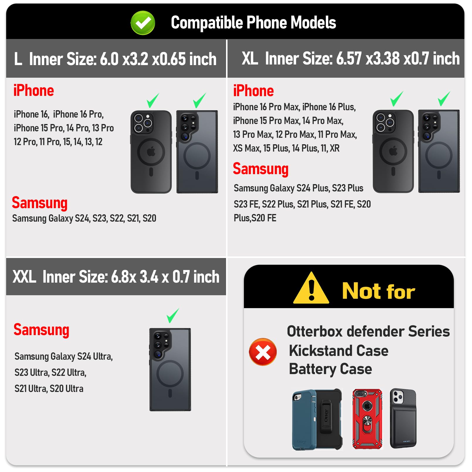 Premium Genuine Leather Phone Holster for iPhone 16/15/14/13/12 & Pro Models | Galaxy S25/S24/S23/S22 | Belt Clip & Magnetic Closure | Dark Brown | Perfect for Work, Travel & Outdoor Activities