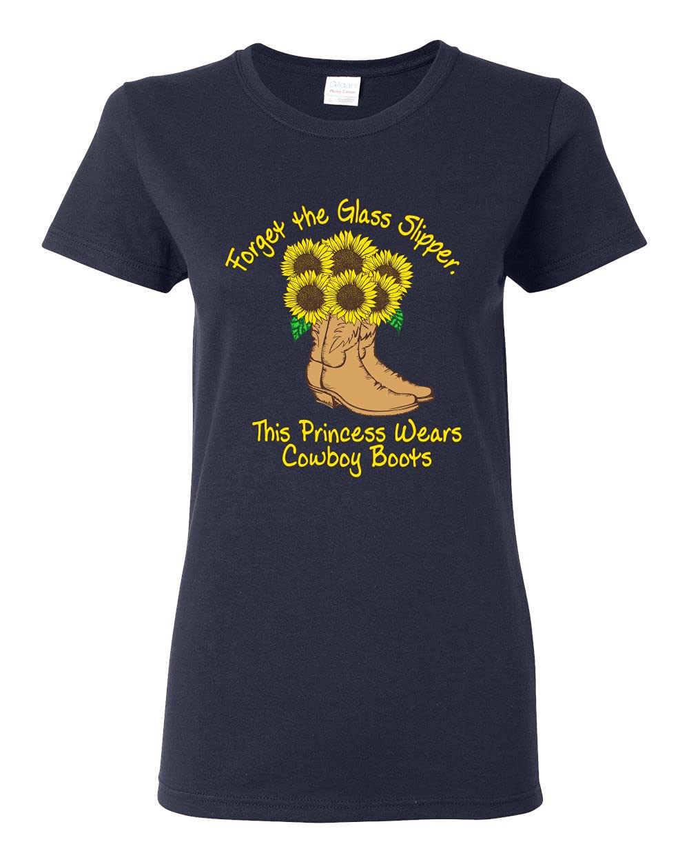 Princess Wears Cowboy Boots Graphic T-Shirt for Women - Trendy Pop Culture Tee - Perfect for Concerts, Festivals & Casual Outfits