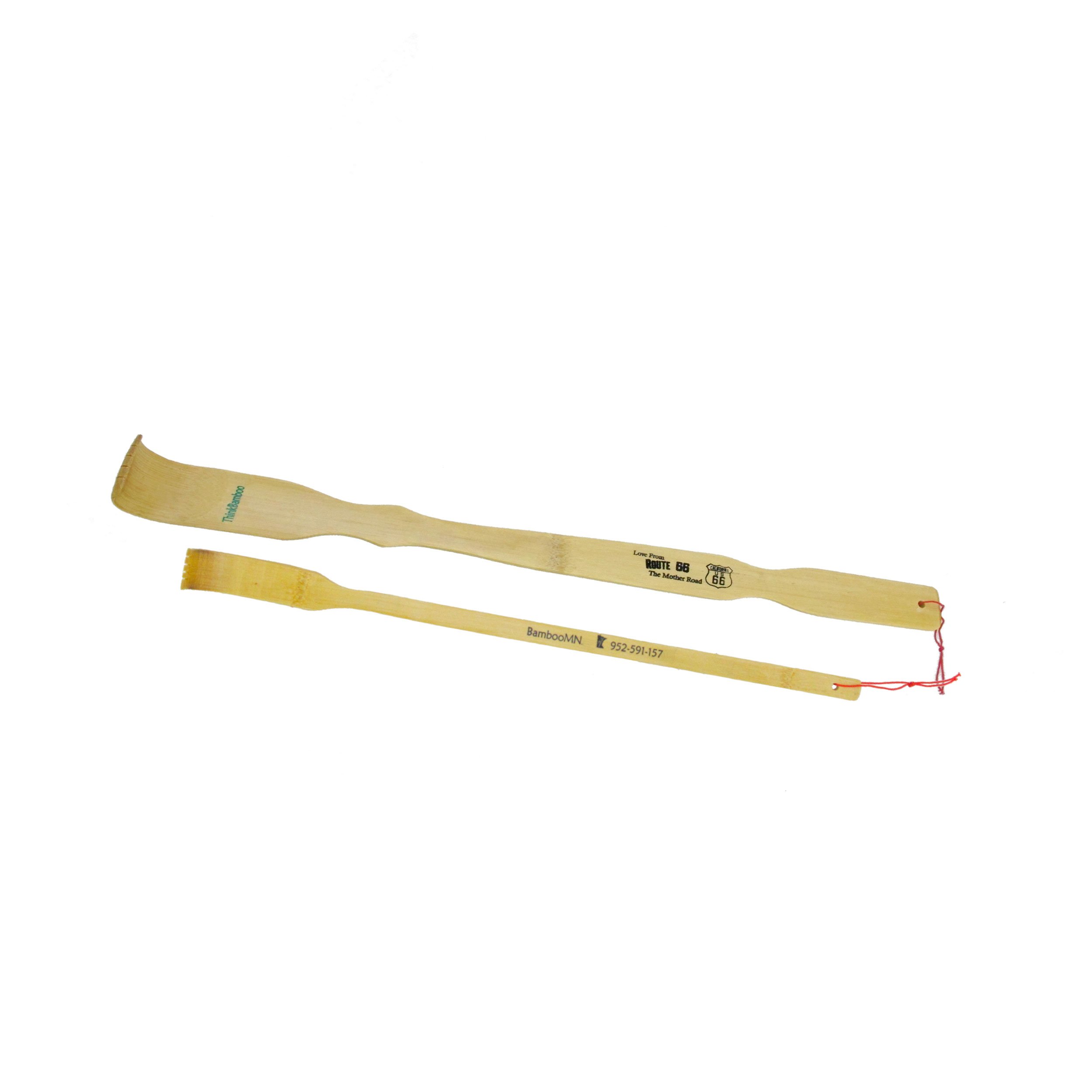 BambooMN 100-Pack Route 66 California 18-Inch Bamboo Back Scratchers with Free Travel Scratcher - Perfect for Home, Office, Travel & Gift Giving