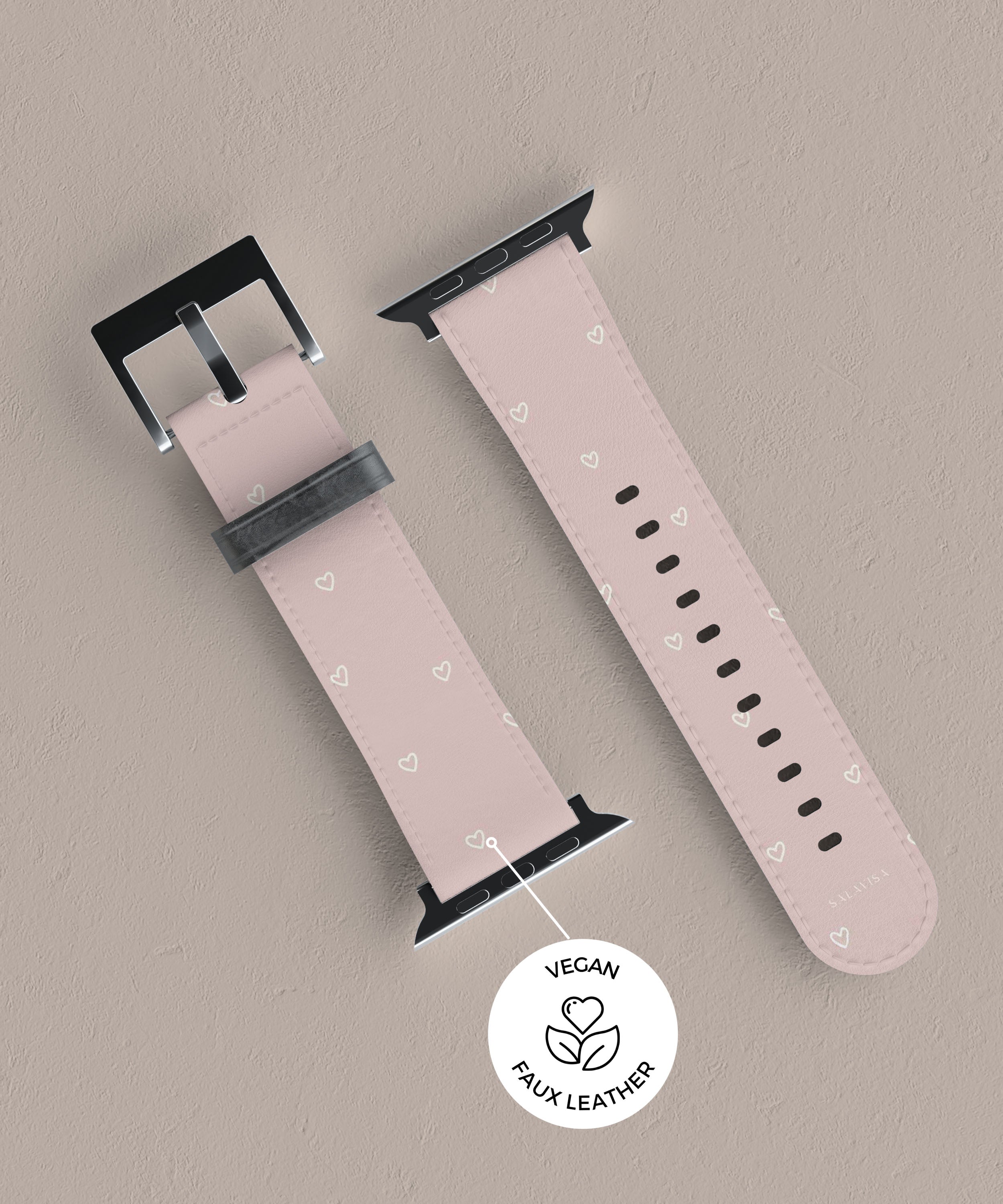 Sweet Hearts Apple Watch Band - Soft Silicone Replacement Strap for Women, Compatible with Apple Watch Series 9/8/7/6/SE/5/4/3/2/1 (38mm 40mm 41mm 42mm 44mm 45mm) - Perfect for Workouts, Daily Wear & Valentine's Gifts