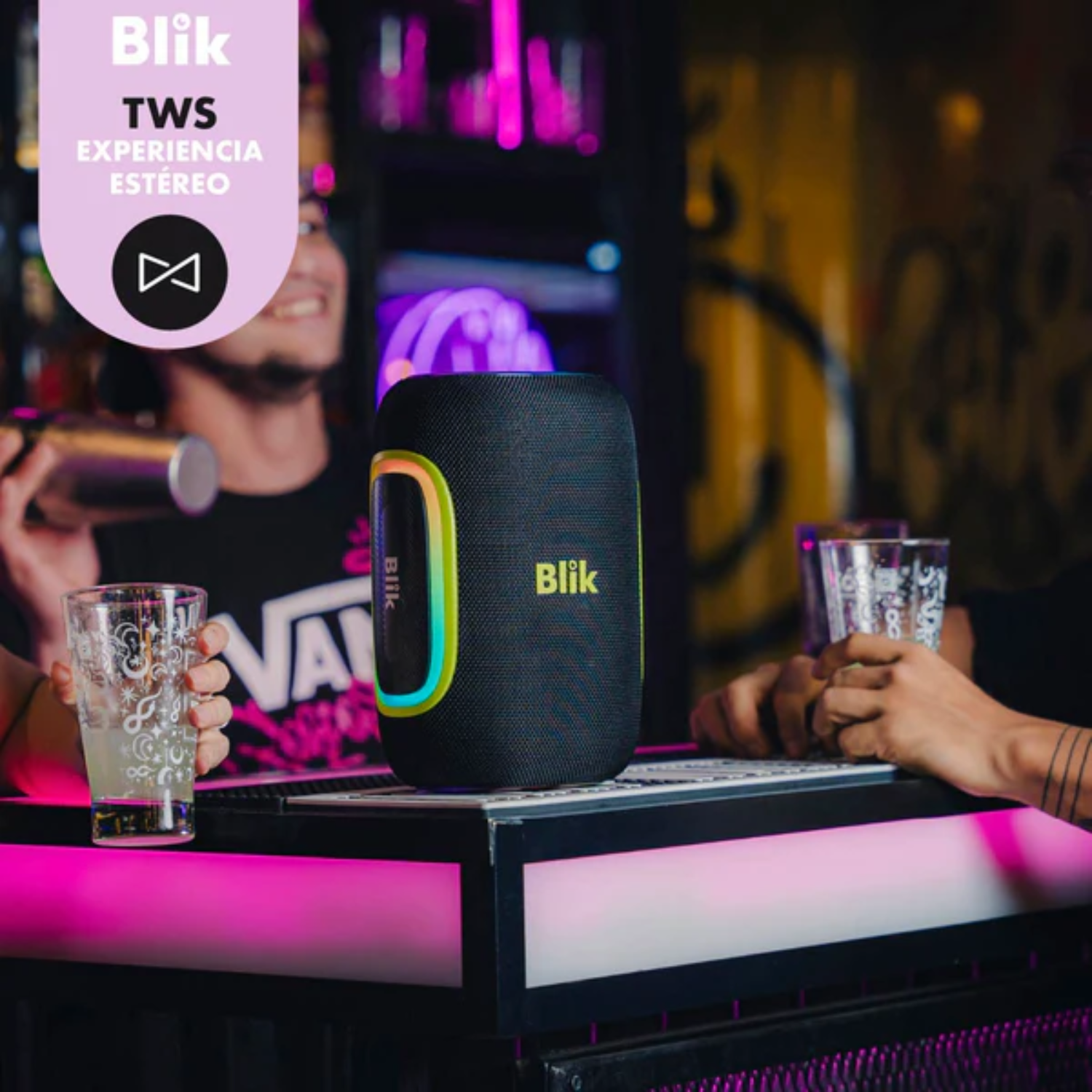 Blik Hype U3 Portable Bluetooth Speaker with Deep Bass - Perfect for Outdoor Adventures, Beach Parties & Home Entertainment