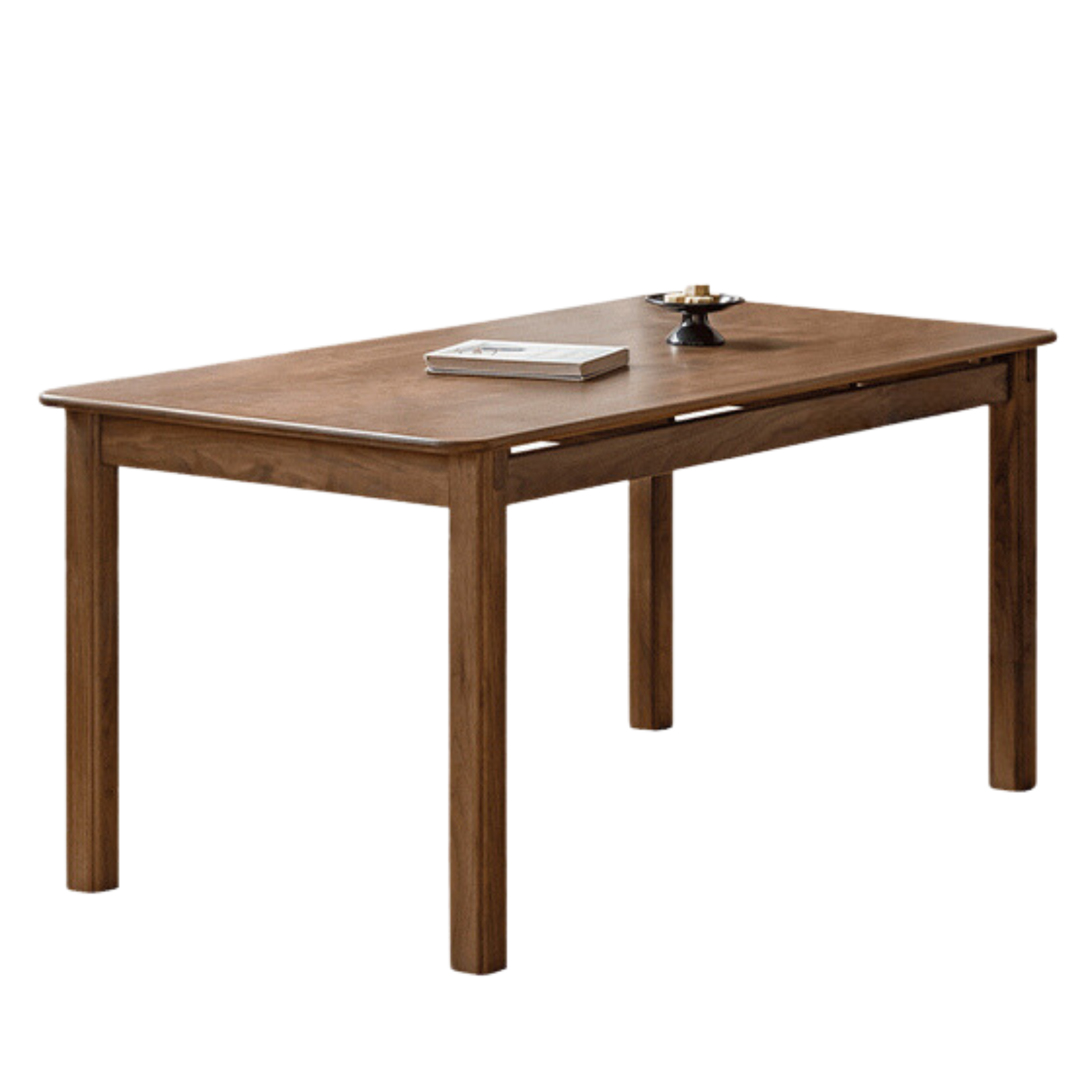 Premium Black Walnut & Ash Solid Wood Dining Table - Handcrafted Rustic Farmhouse Style - Perfect for Family Gatherings, Dinner Parties & Cozy Meals