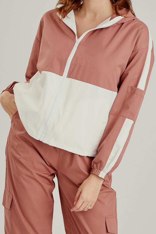 Stylish Jovial Colourblock Jacket for Women - Trendy Lightweight Windbreaker with Color Block Design | Perfect for Outdoor Activities, Travel & Casual Wear