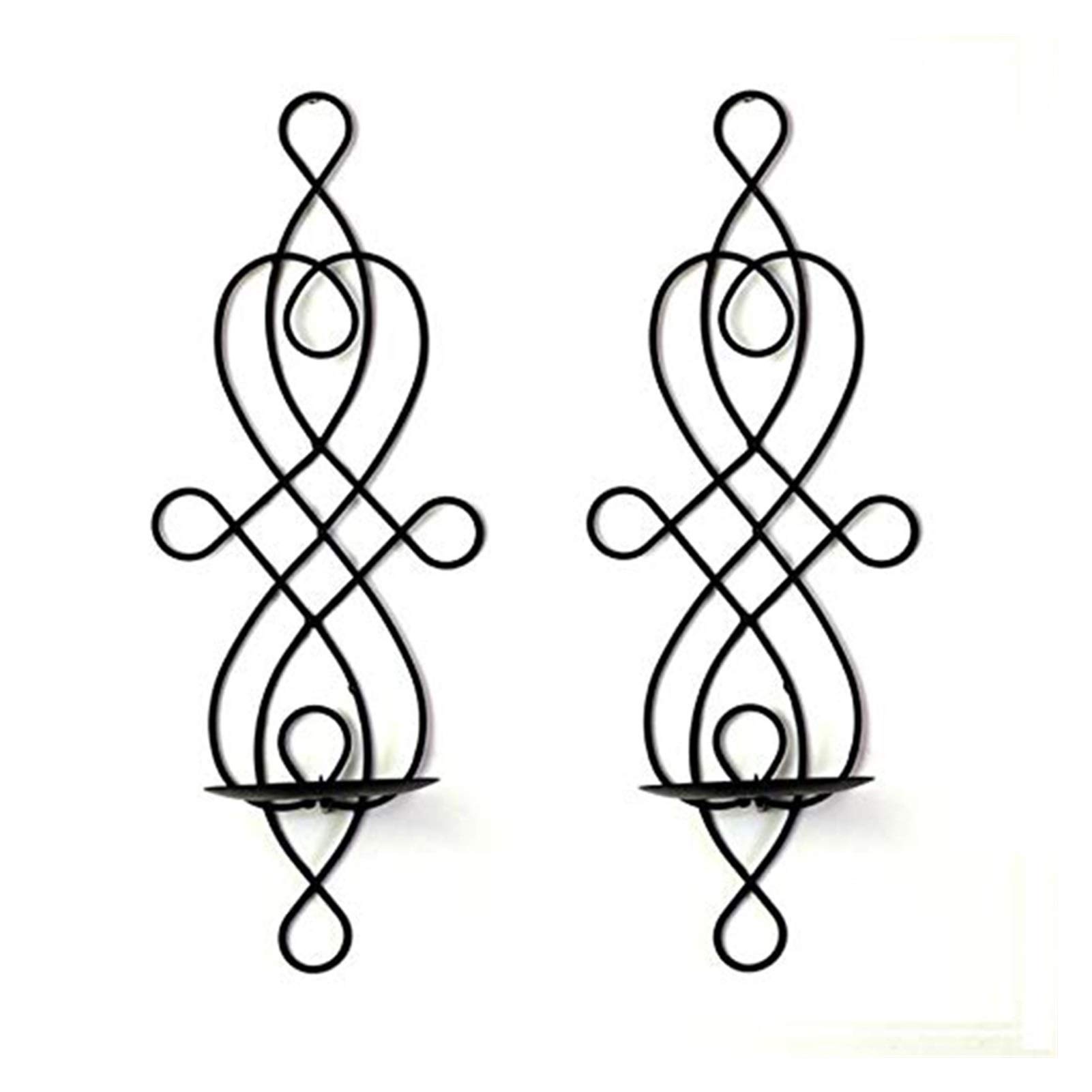 YZZSJC 2-Pack Elegant Wall Candle Sconces - Vintage Pillar Candle Holders for Wedding, Party & Dining Room Decor - Romantic Wall-Mounted Candlelight Fixtures for Home, Restaurant and Special Events
