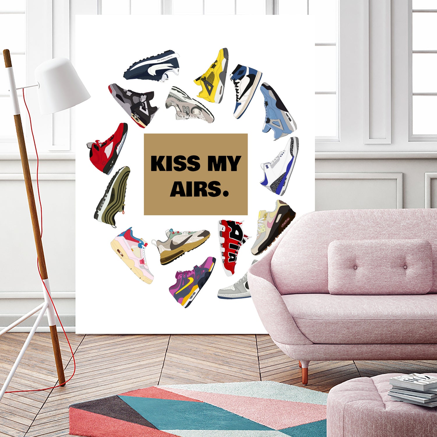 Original Air Jordan Retro Sneakers - Kiss My Airs - High-Quality Basketball Shoes for Men & Women - Perfect for Sports, Streetwear & Casual Fashion