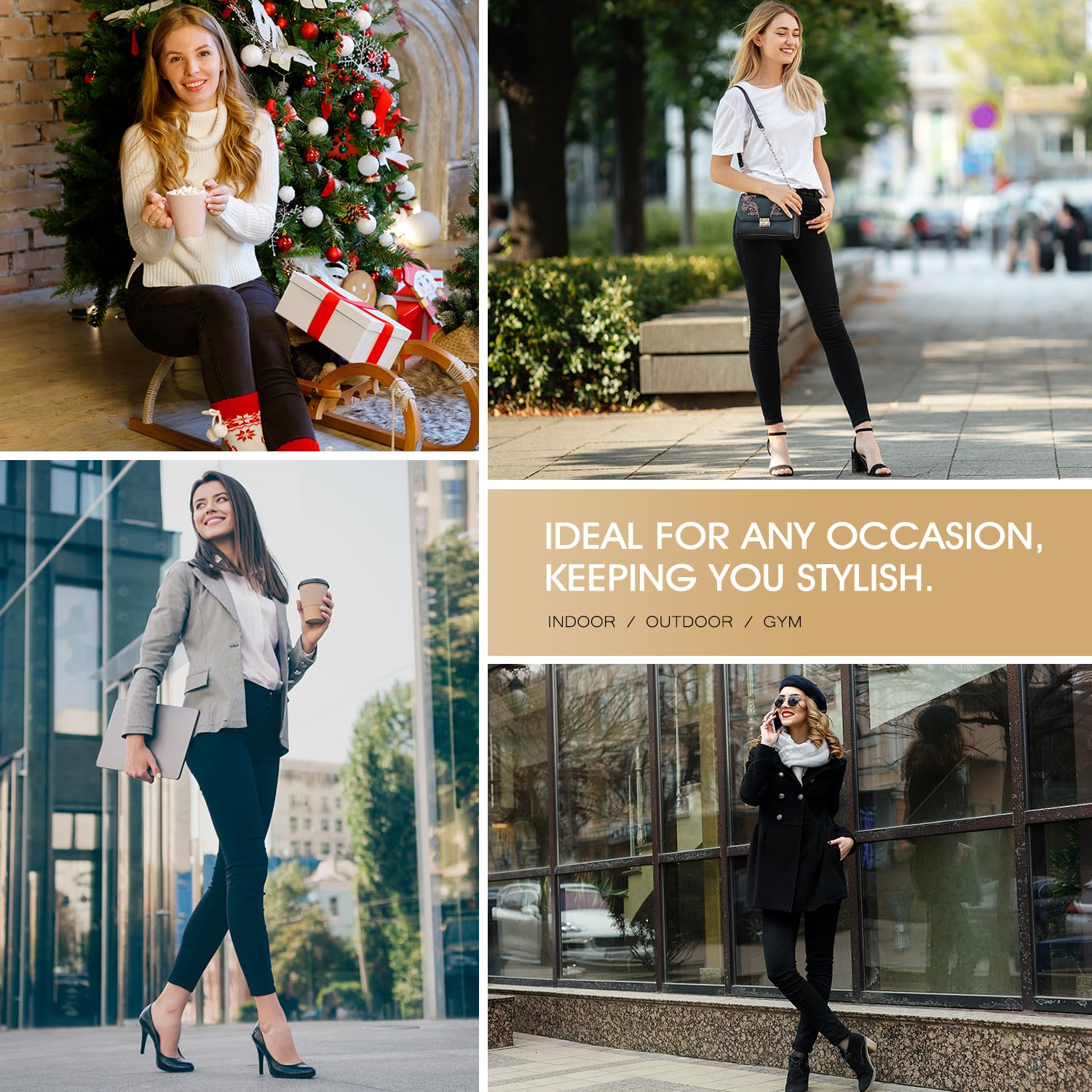 Stylish Women's Stretch Skinny Dress Pants - High Waist Slim Fit Pull-On Trousers with Pockets | Comfortable Office Work Pants & Casual Wear for Business, Travel & Everyday Use