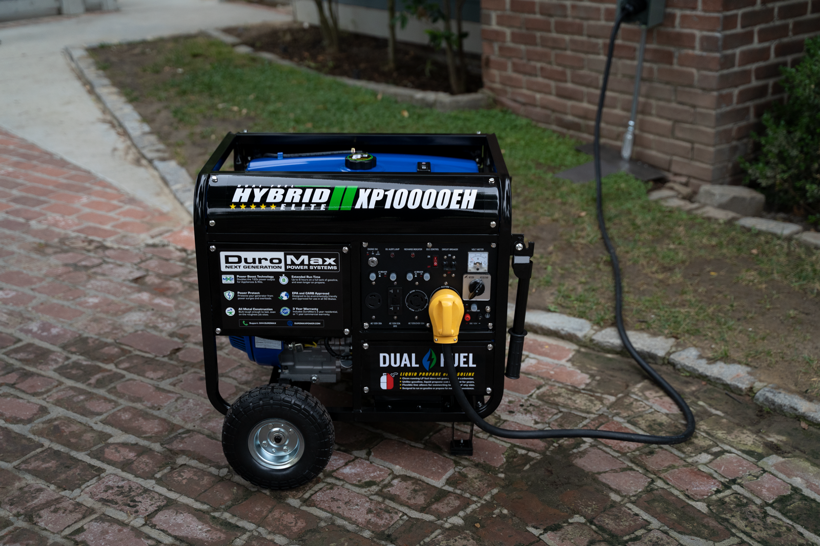 10,000 Watt Dual Fuel Portable Generator - Gas & Propane Powered - Reliable Backup Power for Home, Camping & Emergencies
