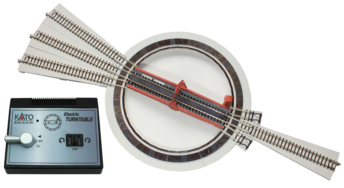 Kato KAT20283 N Electric Turntable - High Precision Model Train Accessory for HO Scale Layouts | Perfect for Railroad Scenery, Dioramas & Train Displays
