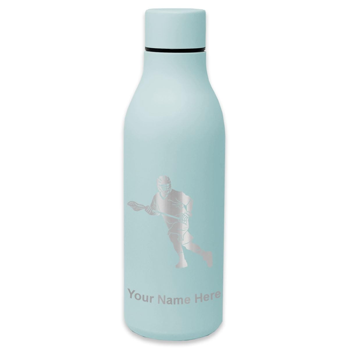 **Personalized Double Wall Stainless Steel Water Bottle for Lacrosse Players – Insulated, Durable & Engraved – Perfect for Training, Games & Outdoor Activities**