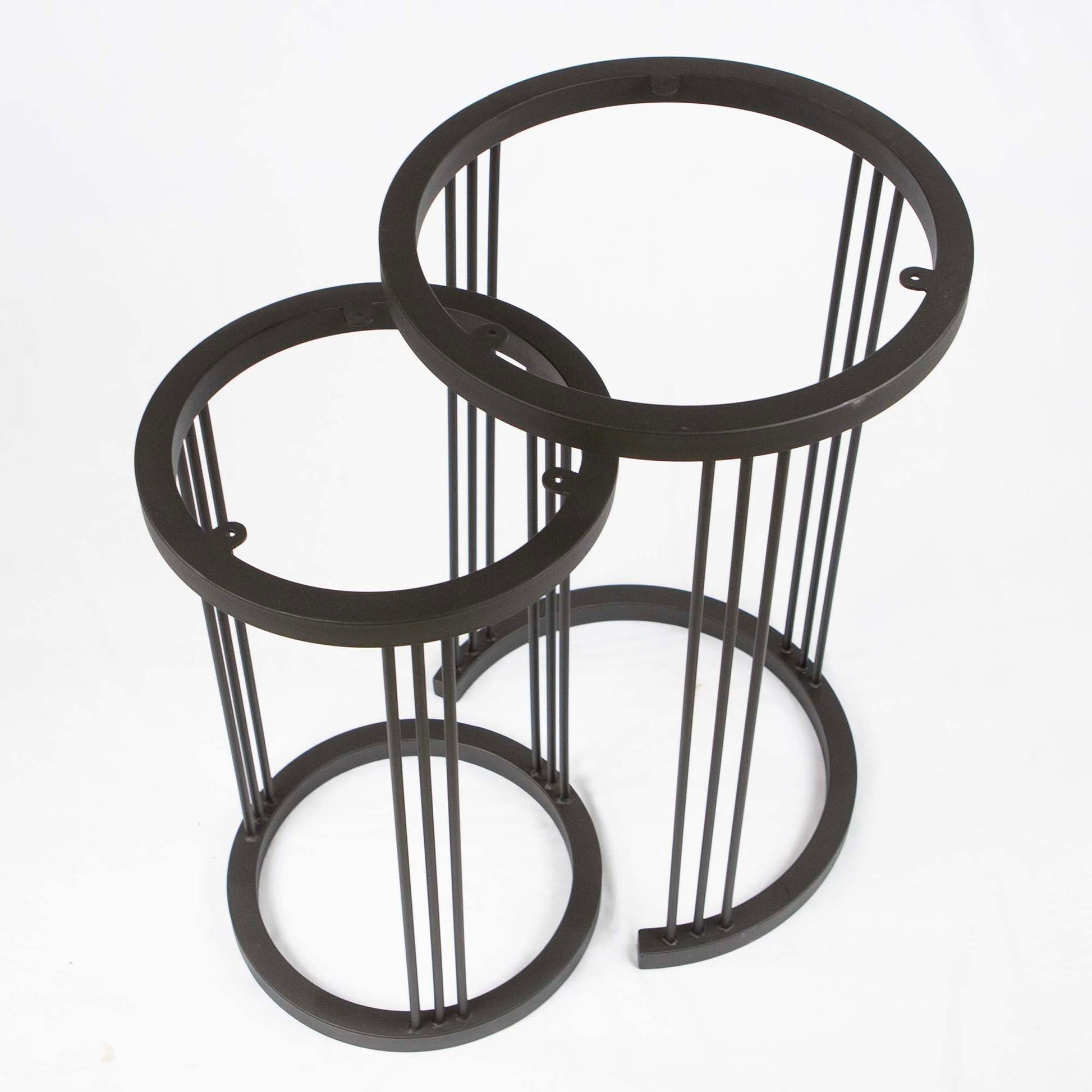 SS009 Round Nesting Side Table Legs Set of 2 - 9 Pin Metal Table Legs for DIY Furniture, Coffee Tables & End Tables - Perfect for Living Room, Bedroom & Office Decor