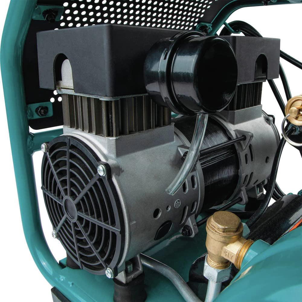 Makita MAC320Q Quiet Series 1.5 HP 3 Gallon Oil-Free Electric Air Compressor - Powerful & Portable for Home DIY, Woodworking, and Inflating Tires