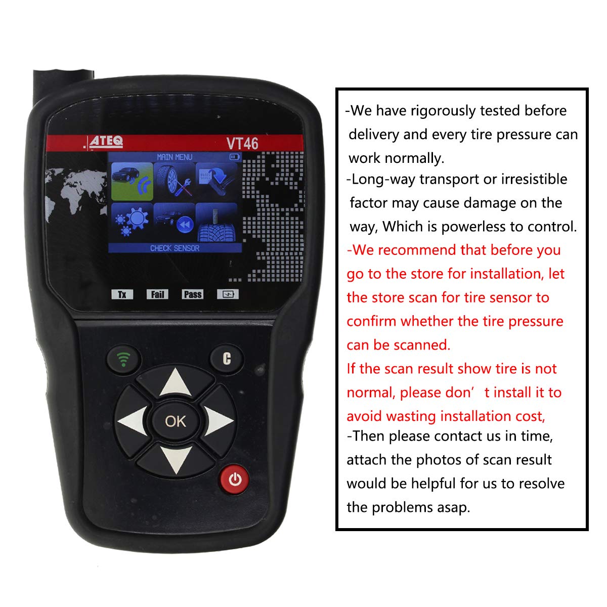 AUTOKAY TPMS 315MHz Tire Pressure Monitoring Sensor 40700-1AA0B - Compatible with Select Toyota & Lexus Models for Enhanced Driving Safety