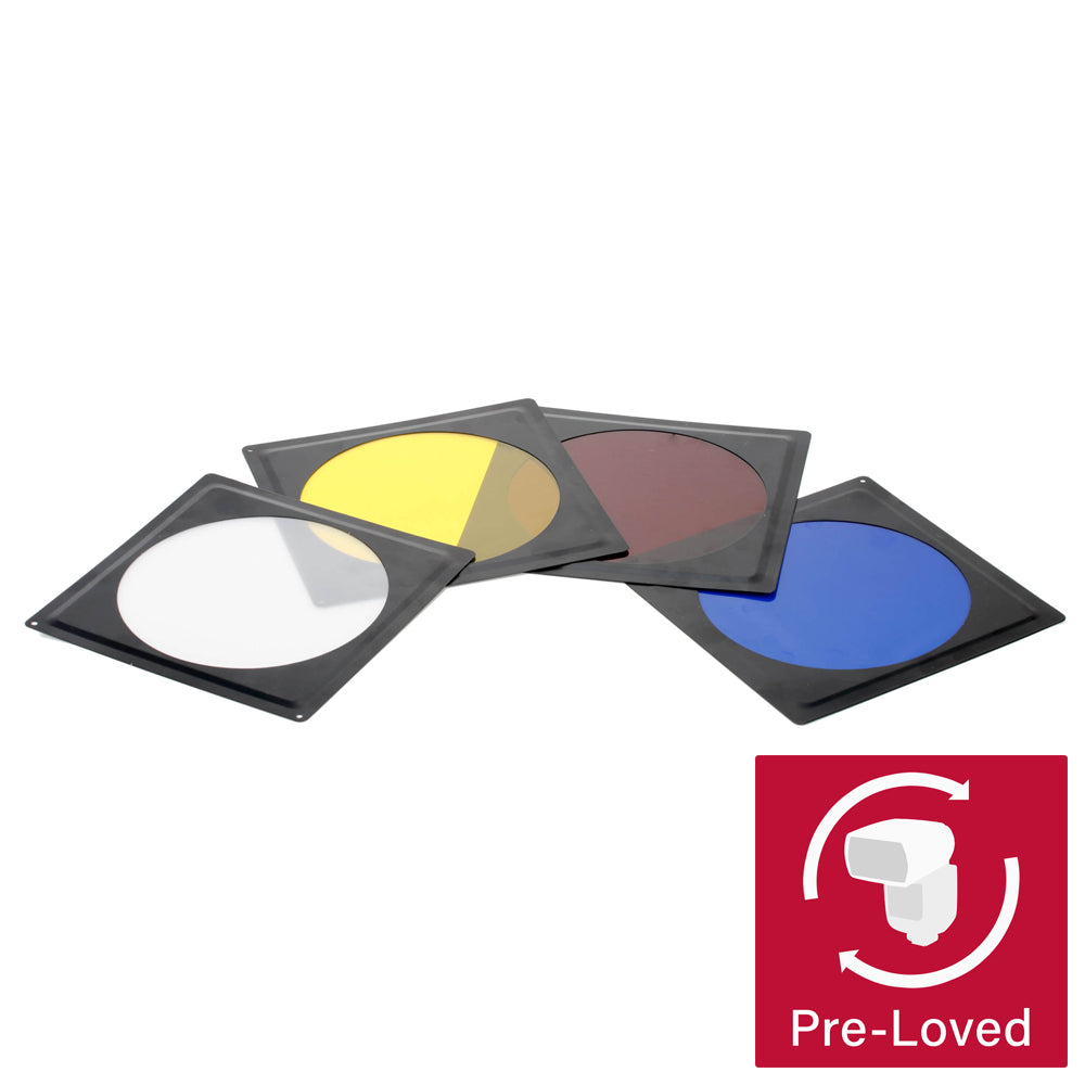 PiXAPRO 17.5cm Universal Barn Door Replacement Gels - Set of 4 Colored Lighting Filters for Studio Photography & Stage Lighting