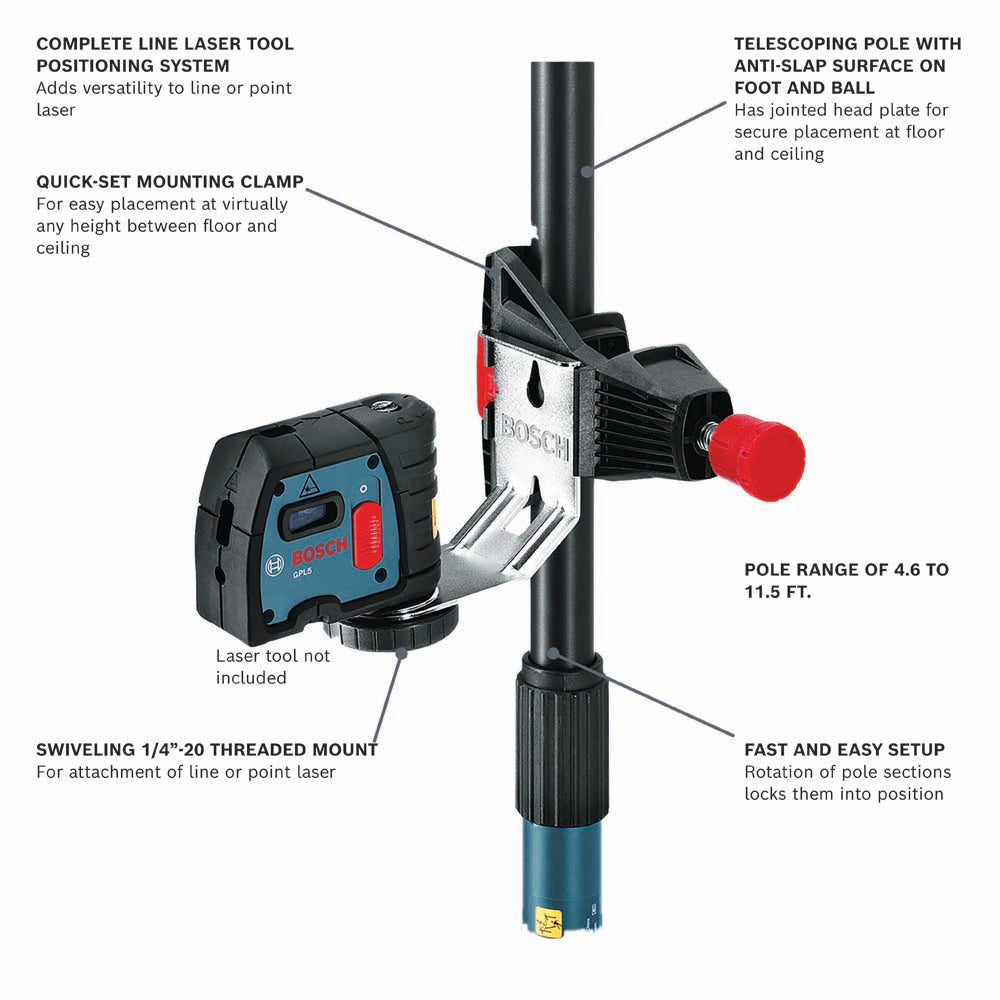 Bosch BP350 Professional Pole System for Pressure Washers - Perfect for Cleaning Driveways, Decks, and Outdoor Surfaces