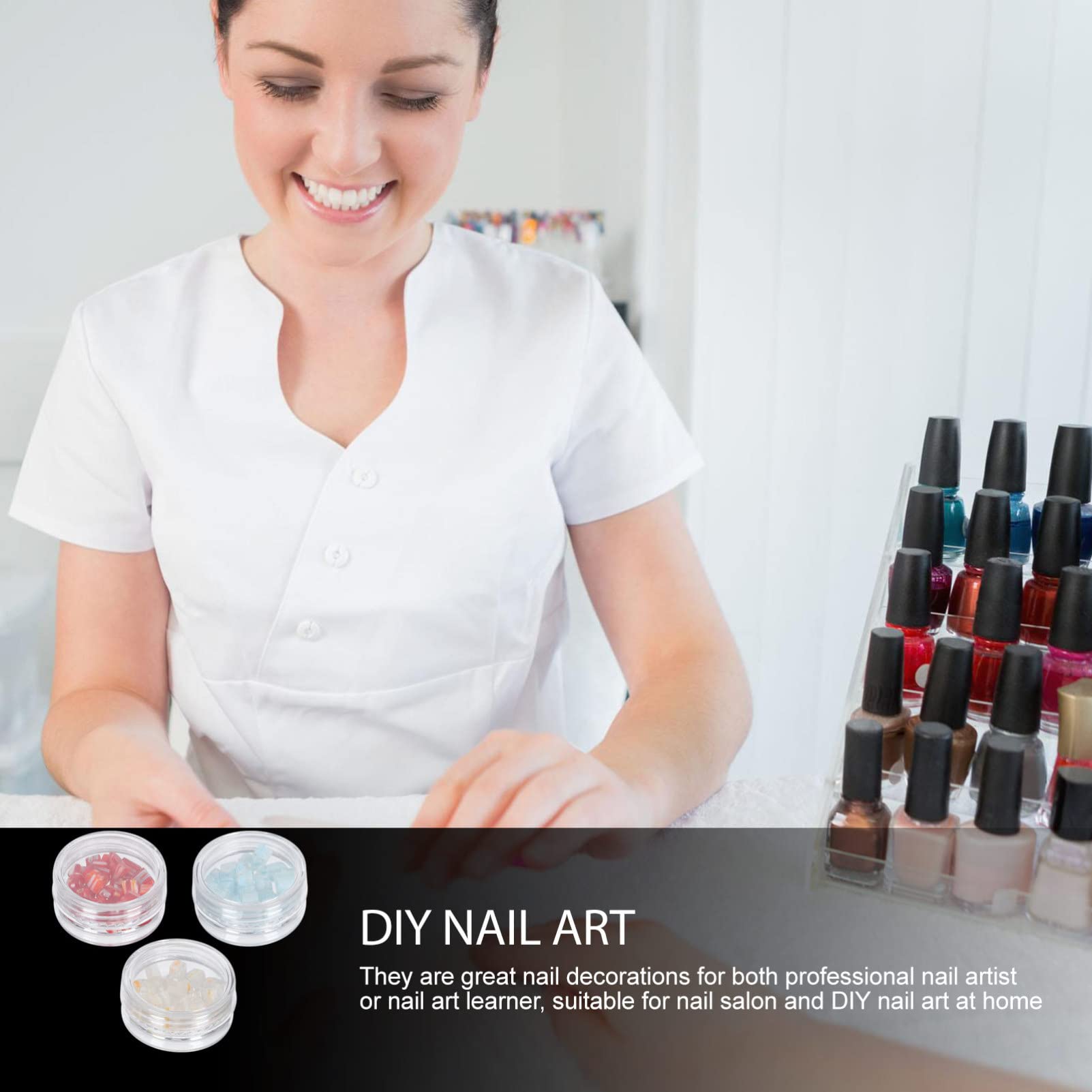 OSALADI 3 Boxes Natural Irregular Stone 3D Nail Art Charms - DIY Nail Decorations Kit for Manicure Tips, Nail Art Supplies | Perfect for Home Salon, Party Nails & Gift Giving