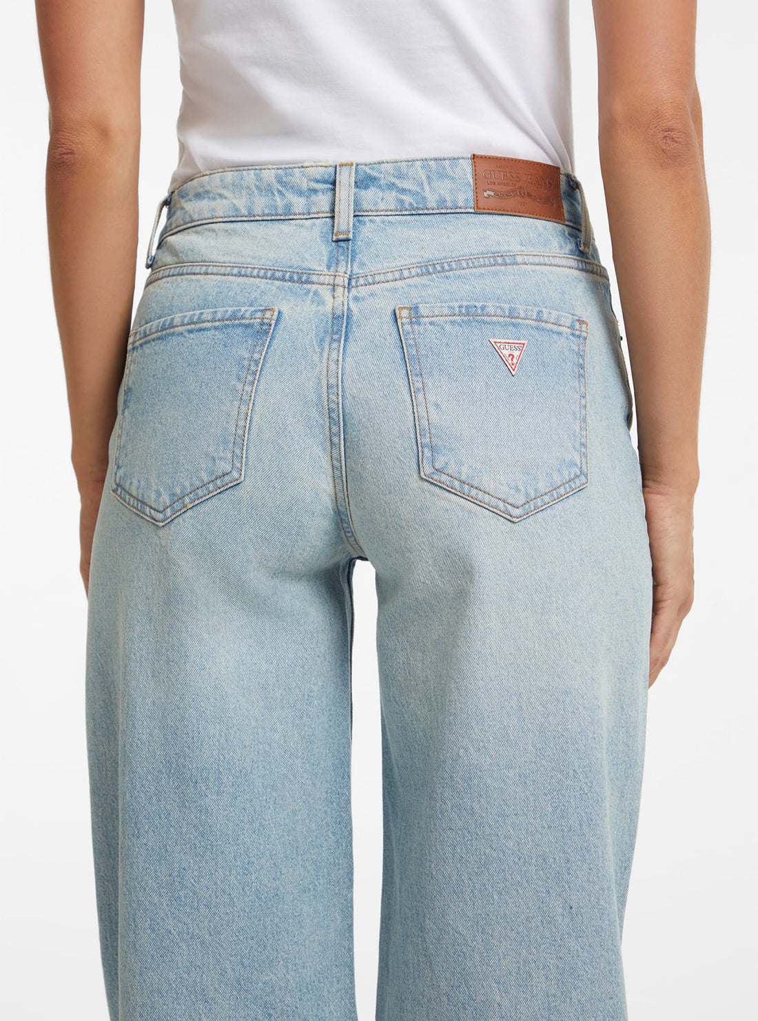 Guess G11 Women's Wide Leg Jeans - High Waist Stretch Denim Pants for Casual & Office Wear | Trendy Comfortable Jeans for Everyday Style