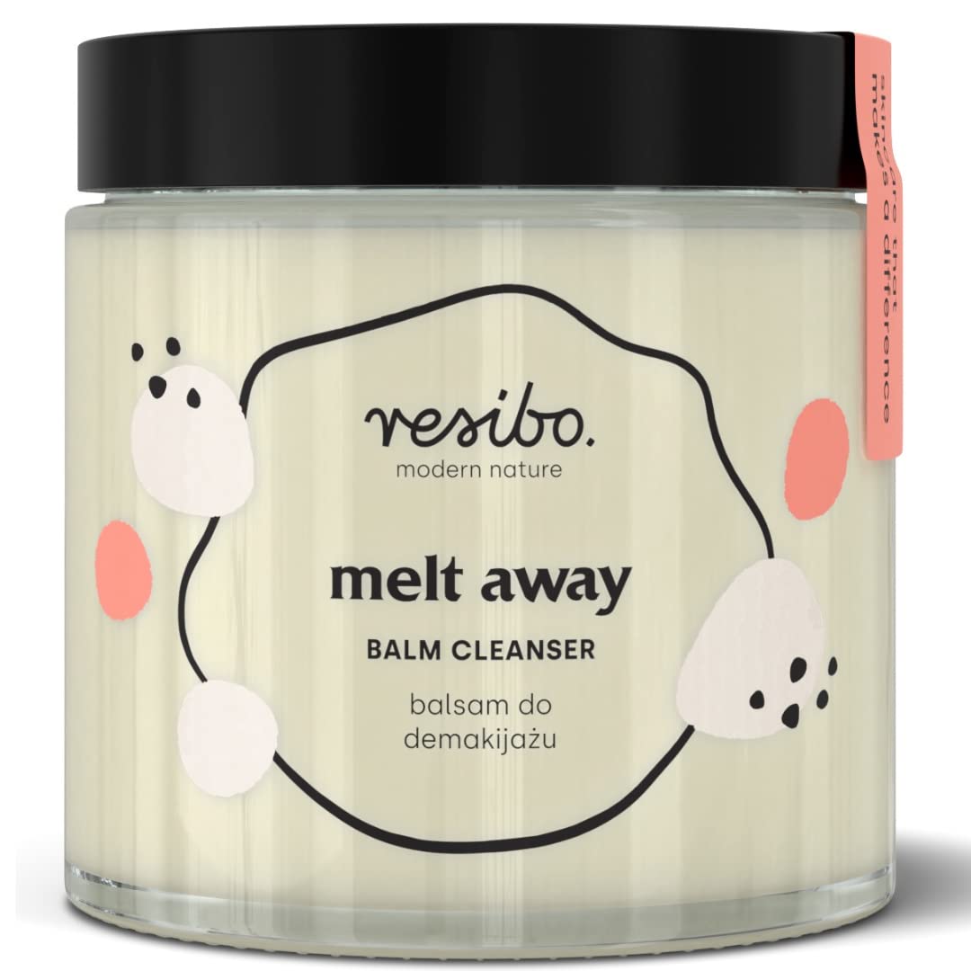 Resibo Melt Away Cleansing Balm - Natural Mango Facial Cleanser for Deep Pore Cleansing, Blackhead & Waterproof Makeup Removal (100ml) | Gentle Eye Makeup Remover for Daily Skincare Routine