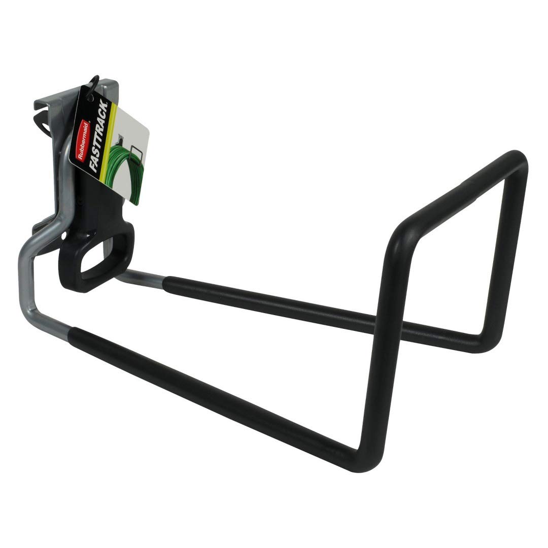 Rubbermaid FastTrack All-in-One Garage Storage System - 50 lb Capacity - Heavy Duty Hose Hook Organizer - Black (12 Pack) - Perfect for Garage, Shed & Outdoor Tool Organization