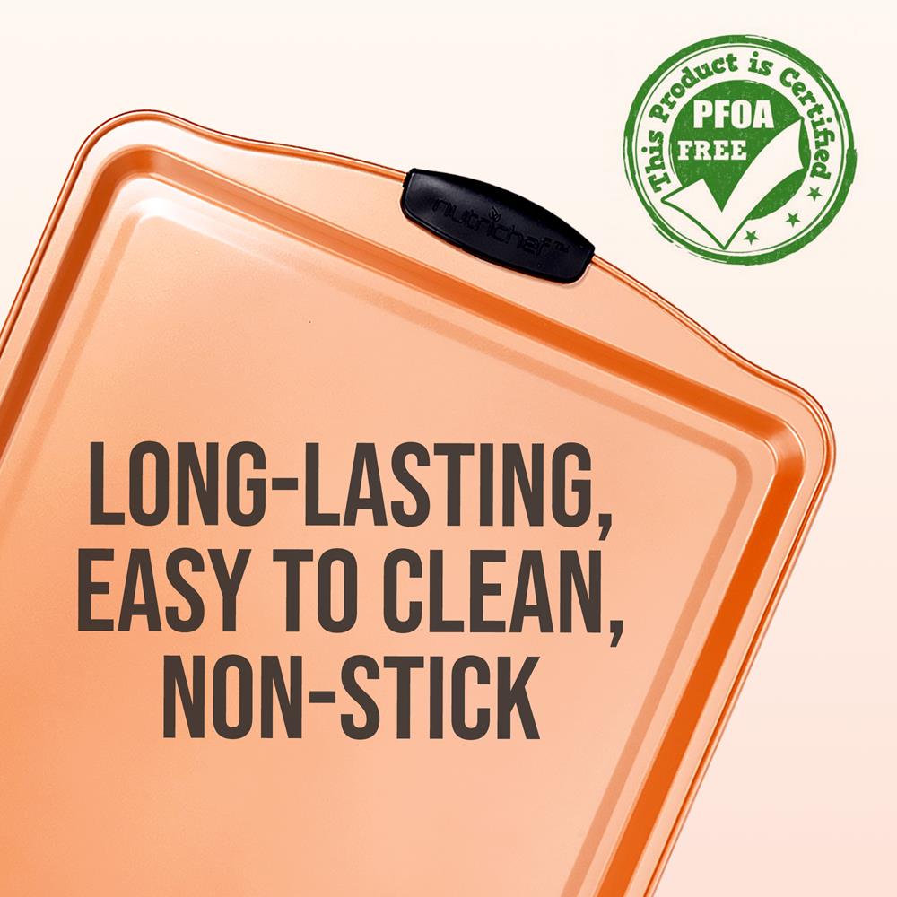 Premium Non-Stick Large Cookie Sheet Set - 3 Pack Heavy Duty Baking Pan for Cookies, Pizza, Roasting & More - Perfect for Home, Restaurant & Commercial Use