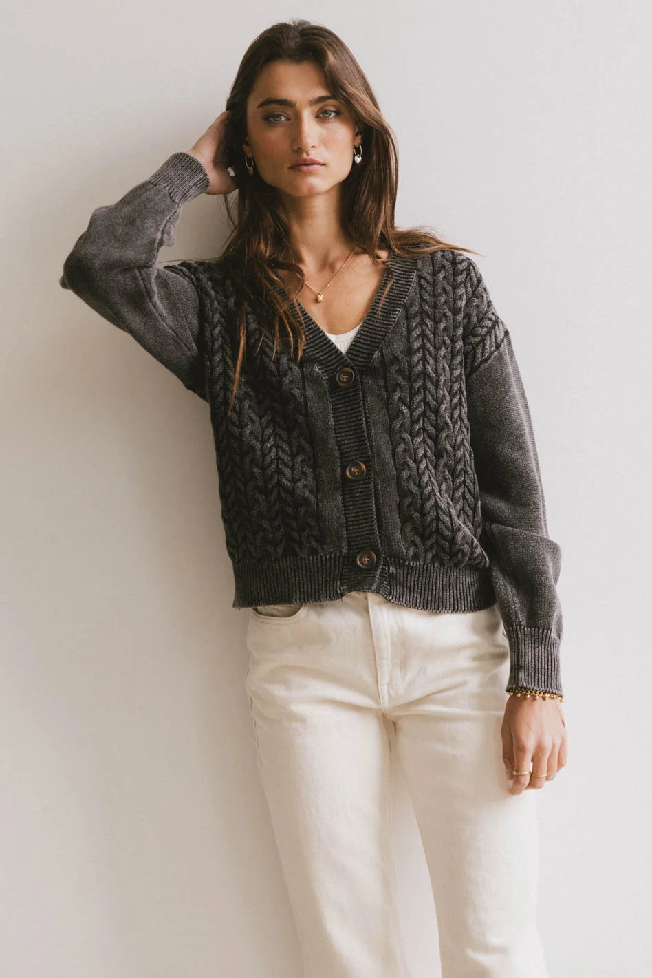 Lane Cable Knit Cardigan for Women - Cozy Winter Sweater | Soft & Warm Open Front Knitwear | Perfect for Casual Outfits, Office Wear & Holiday Gatherings