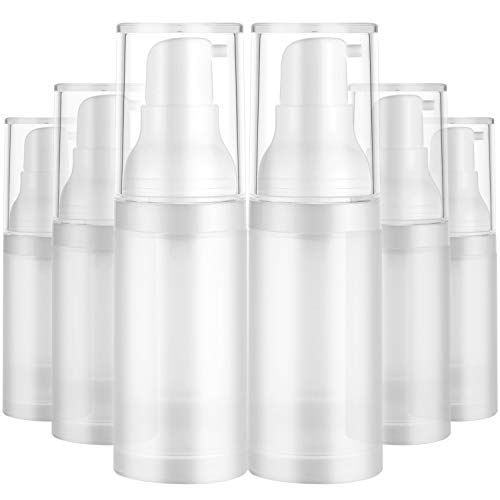 Medicook 6-Piece 20ml Sterile Airless Pump Bottles - Matte Finish Lotion Containers for Travel | Leak-Proof Cosmetic Storage for Skincare, Makeup & Toiletries