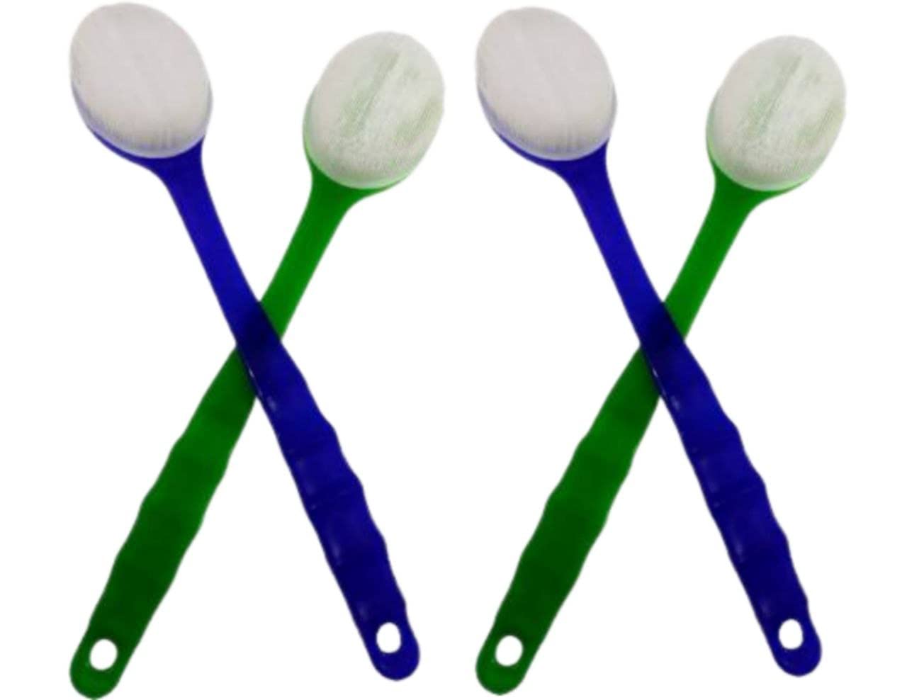 Exfoliating Bath Brush Set for Men & Women - 4 Pack with Soft Bristles & Ergonomic Handle (Random Colors) | Perfect for Shower, Spa & Deep Skin Cleansing