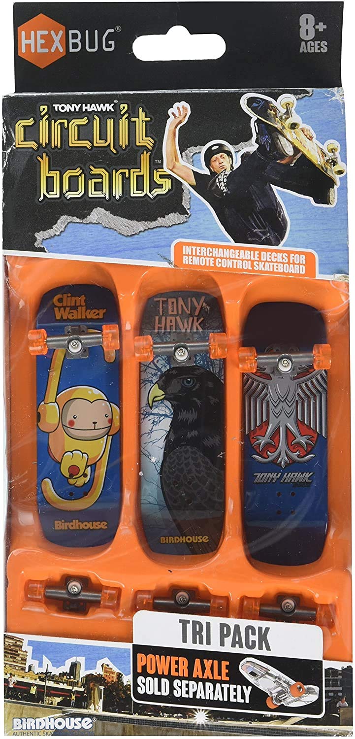 HEXBUG Tony Hawk Circuit Boards Tri Pack – Complete 4-Piece Set for RC Stunt Car Racing | Perfect for Kids' STEM Toys, Birthday Gifts & Indoor Racing Battles