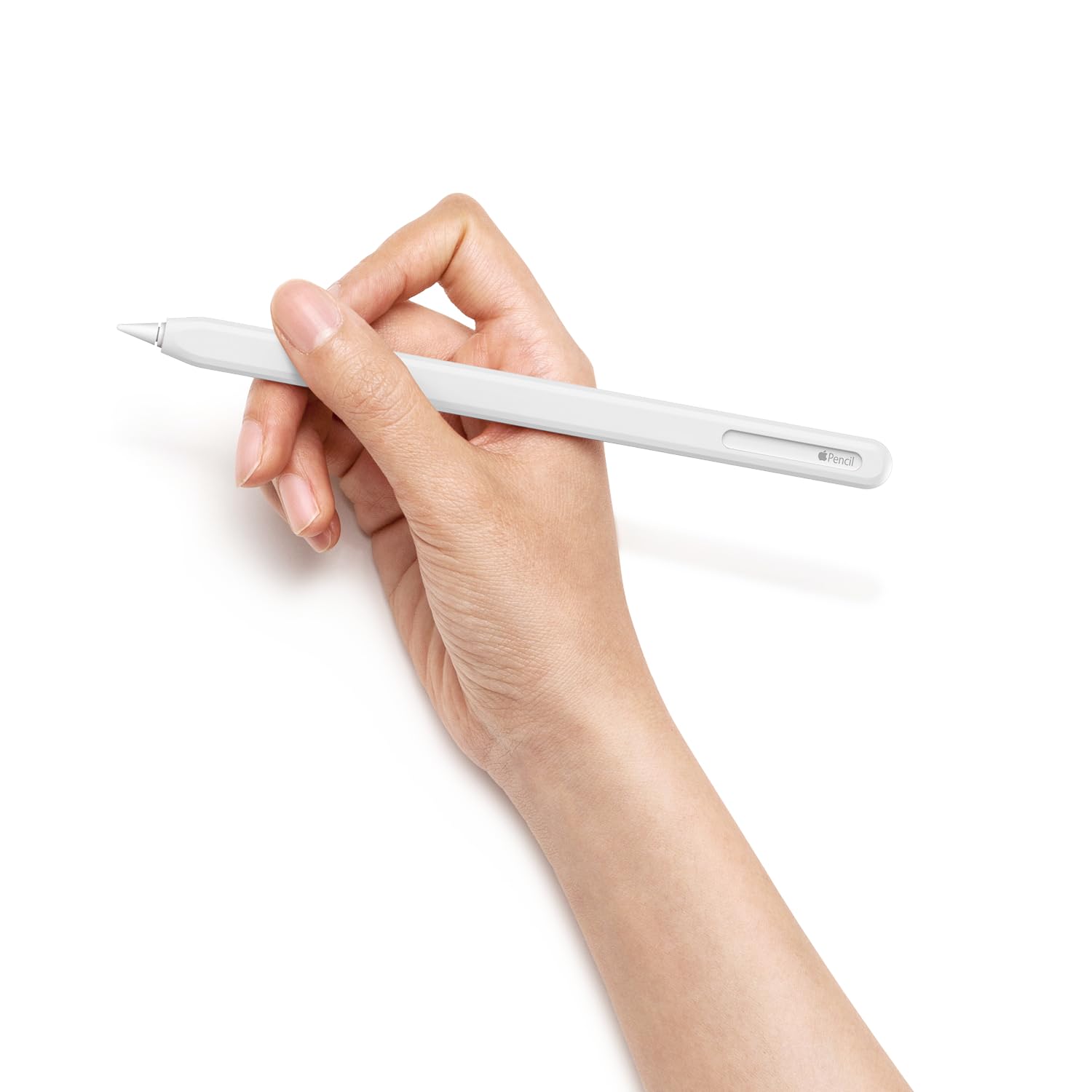 Premium Silicone Case Holder for iPad & Apple Pencil Pro/2nd Gen - UPPERCASE Designs NimbleSleeve Protective Cover (White) | Perfect for Artists, Students & Professionals On-The-Go