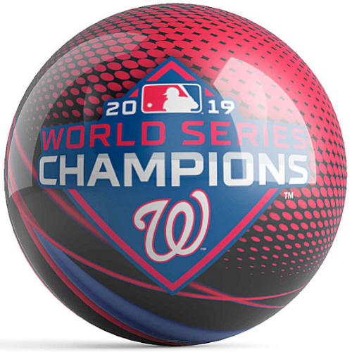 2019 World Series Champion Washington Nationals Bowling Ball - Official Licensed MLB Collectible for Fans & Bowlers - Perfect for Game Room Decor, Sports Memorabilia & Bowling Enthusiasts