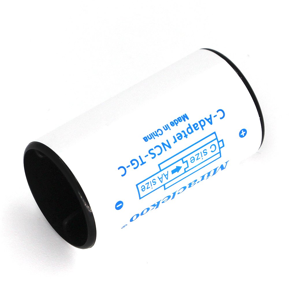 6 Pack C Size Battery Spacers - AA to C Battery Adapter for Sanyo Eneloop & Other AA Batteries | Perfect for Flashlights, Toys & Electronics | Durable C Battery Converter