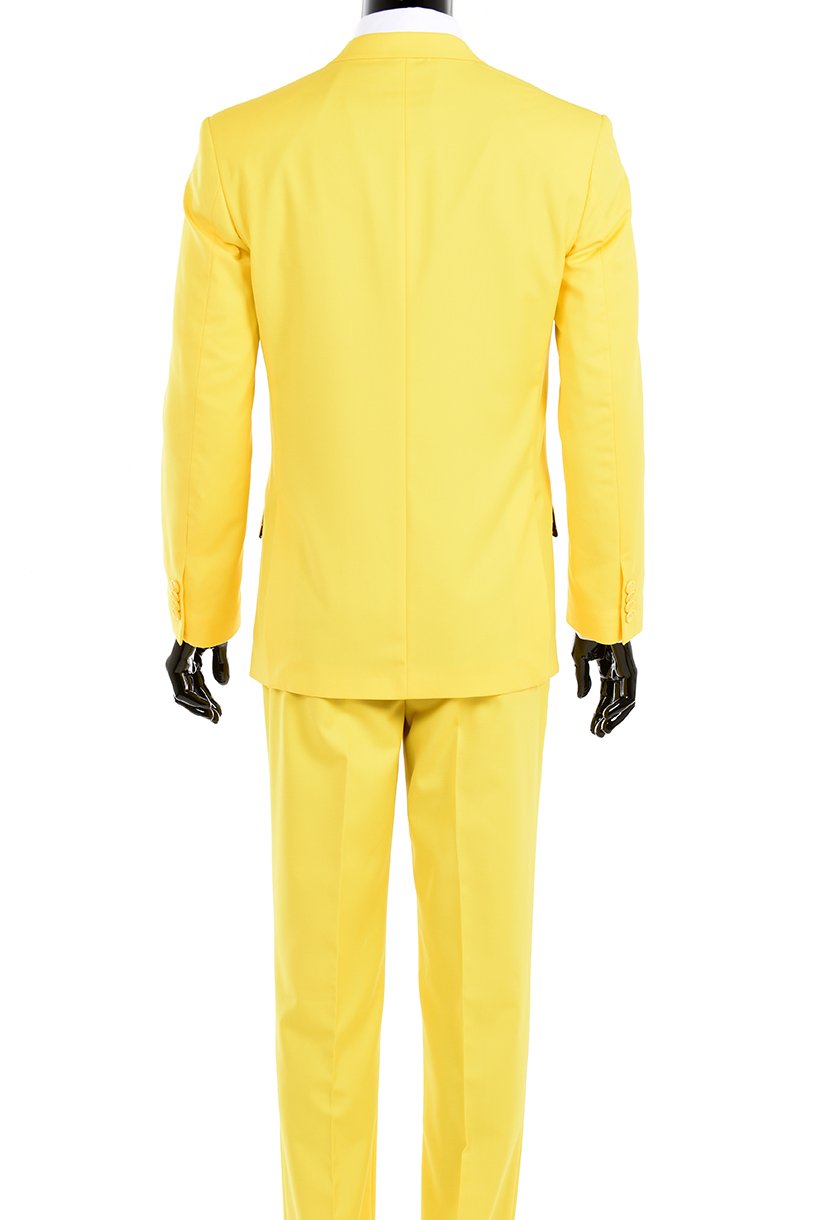 Stylish Yellow Men's Suit Set with Free Necktie & Pocket Square | Perfect for Weddings, Business Meetings & Formal Events